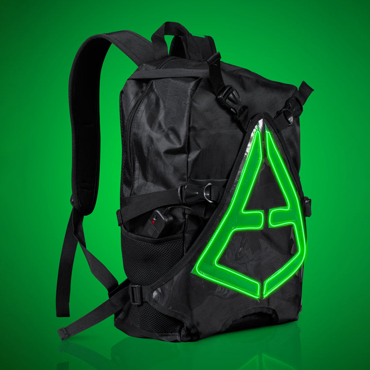 Mochila para patines con logo brillante