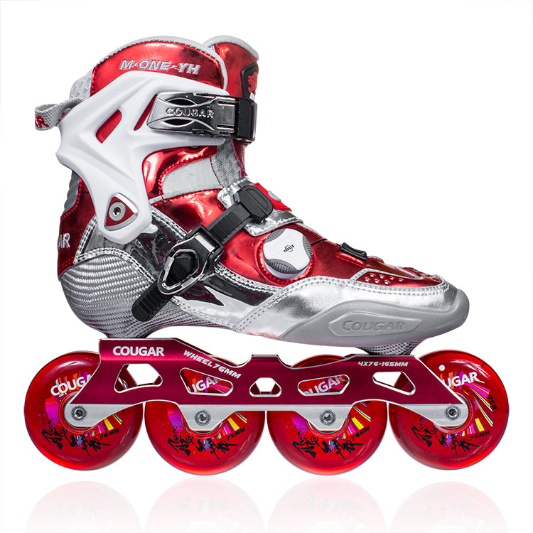 Cougar M-ONE-YH SILVER/RED Patines en línea de fibra de carbono