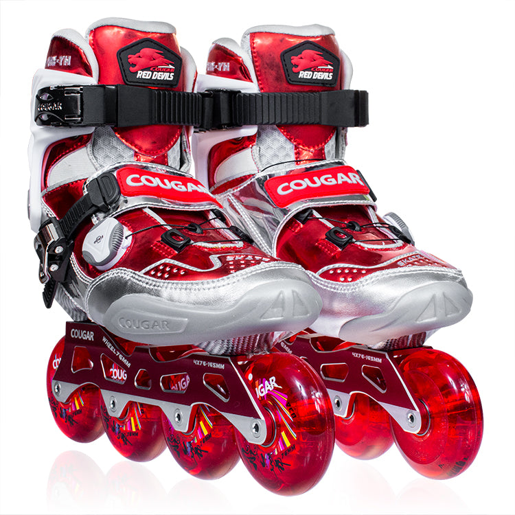 Cougar M-ONE-YH SILVER/RED Patines en línea de fibra de carbono