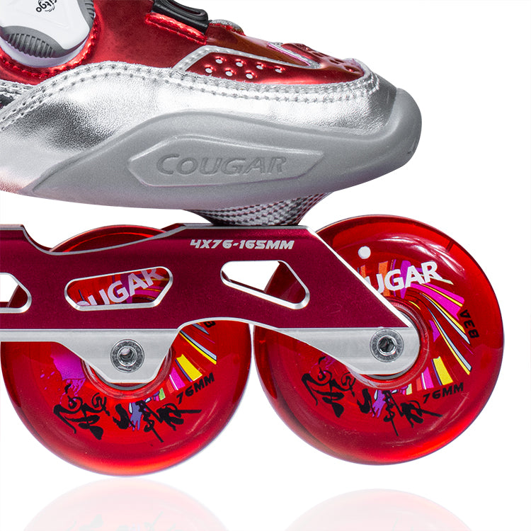 Cougar M-ONE-YH SILVER/RED Patines en línea de fibra de carbono